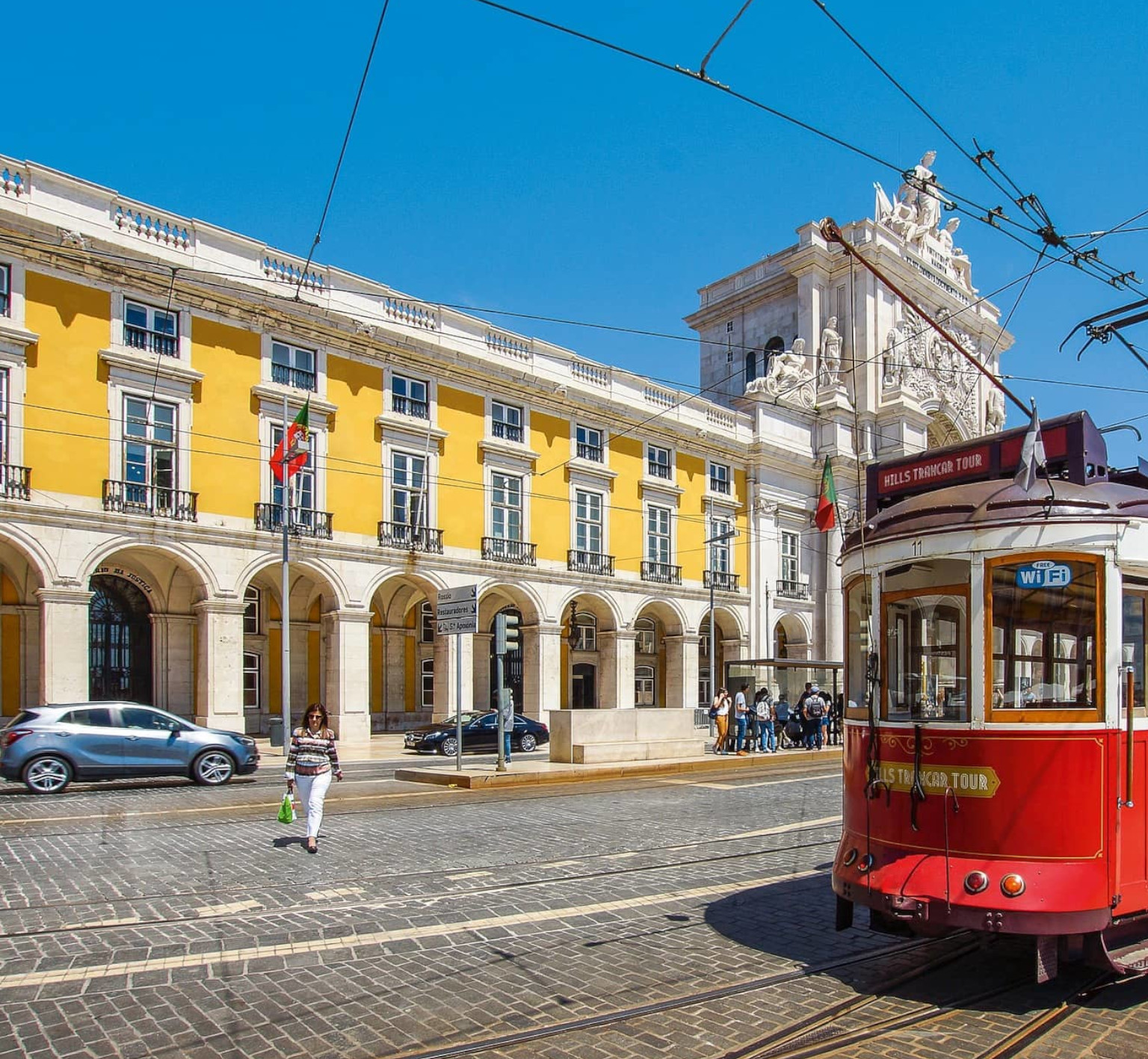 Historische Tram bei der Portugal Reise